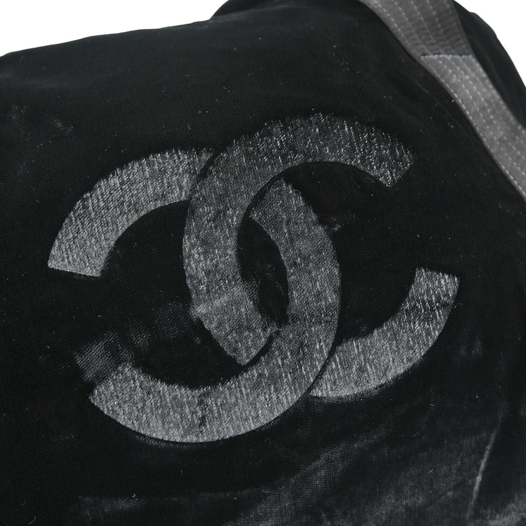 Chanel 2005-2006 Black Velours Duffle Handbag