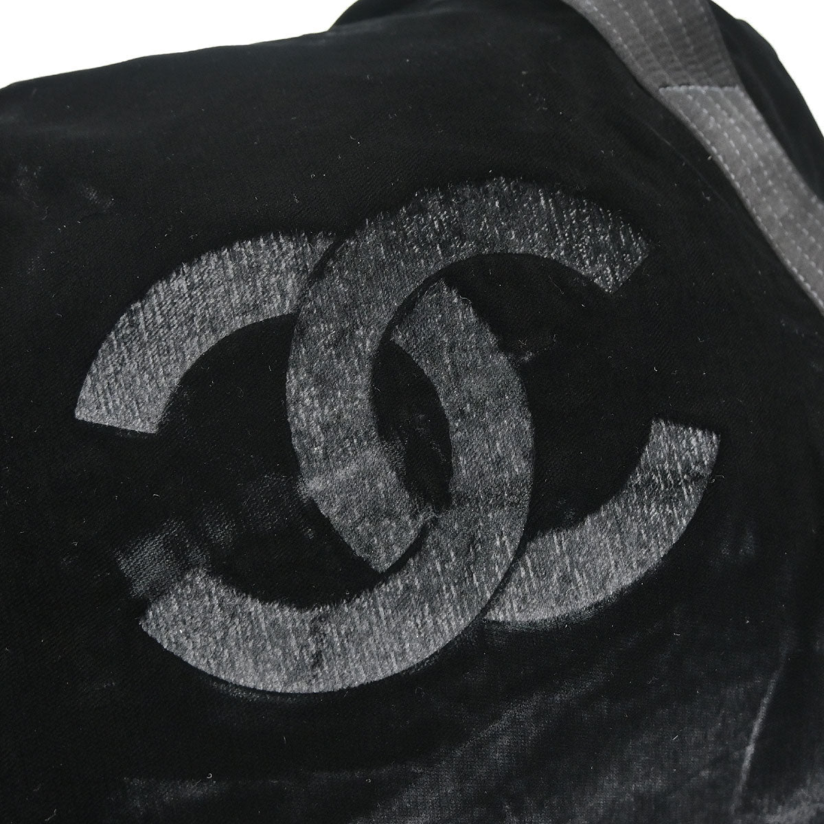 Chanel 2005-2006 Black Velours Duffle Handbag