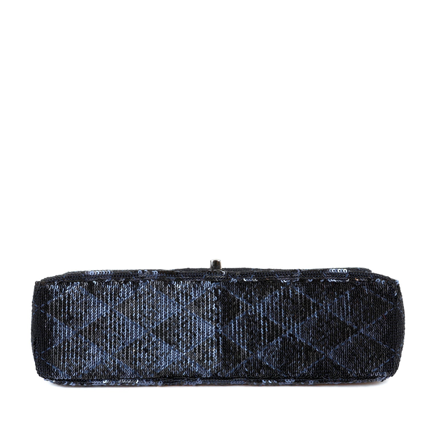 Chanel Black/Navy Sequin Classic Flap Bag w/ SiLouis Vuittoner Hardware