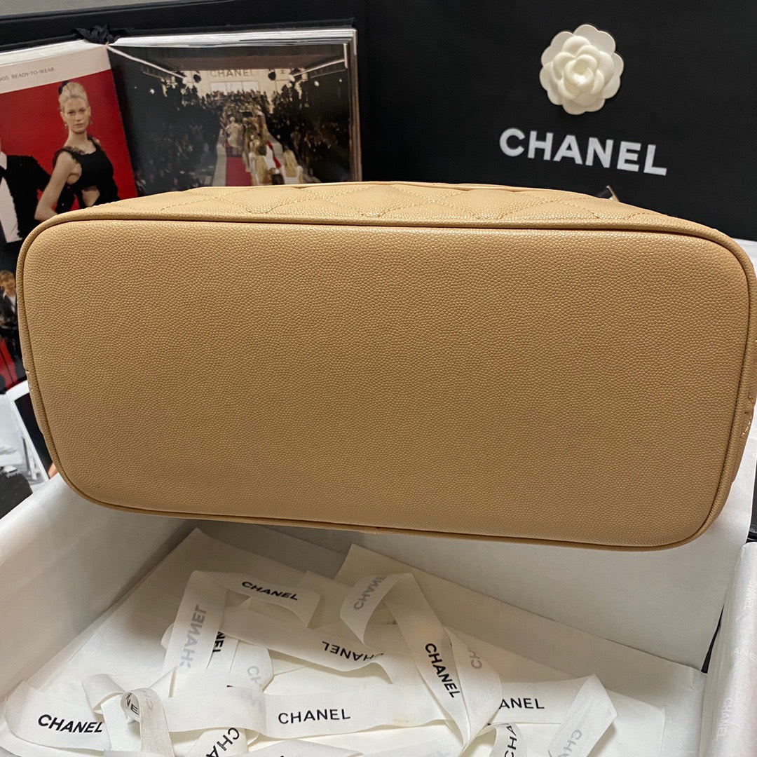 ChanelMedallion Tote Gold Hardware Caviar Yellow For Women Handbags, Shoulder Bags 15.6in/32cm