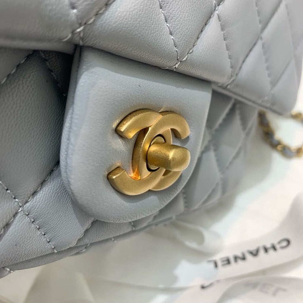 ChanelGlamIap Bag With ChanelBall On Strap Grey For Women Handbags, Shoulder And Crossbody Bags 7.8in/20cm AS1787