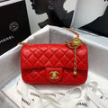 ChanelGlamIap Bag With ChanelBall On Strap Red For Women Handbags, Shoulder And Crossbody Bags 7.8in/20cm AS1787