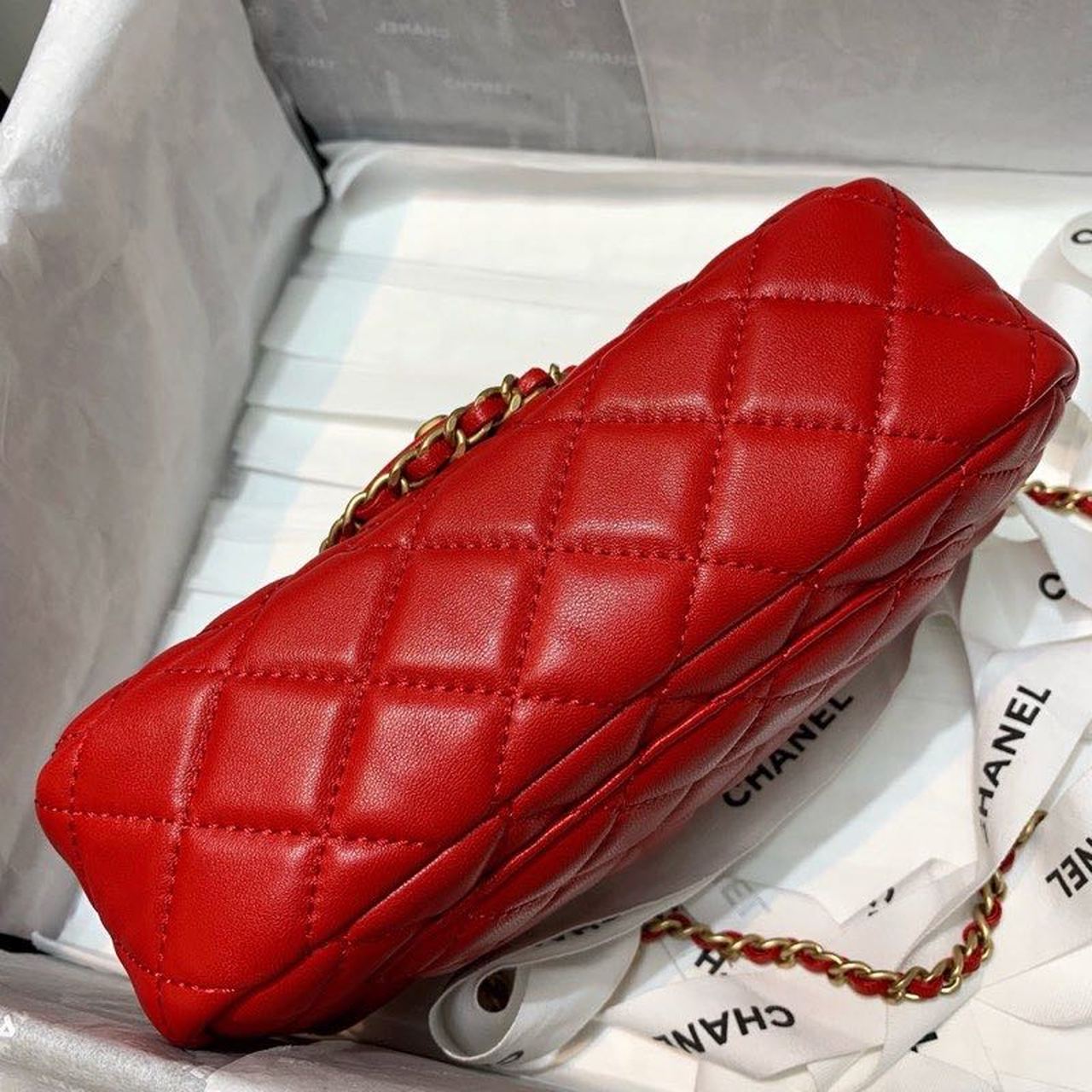ChanelGlamIap Bag With ChanelBall On Strap Red For Women Handbags, Shoulder And Crossbody Bags 7.8in/20cm AS1787