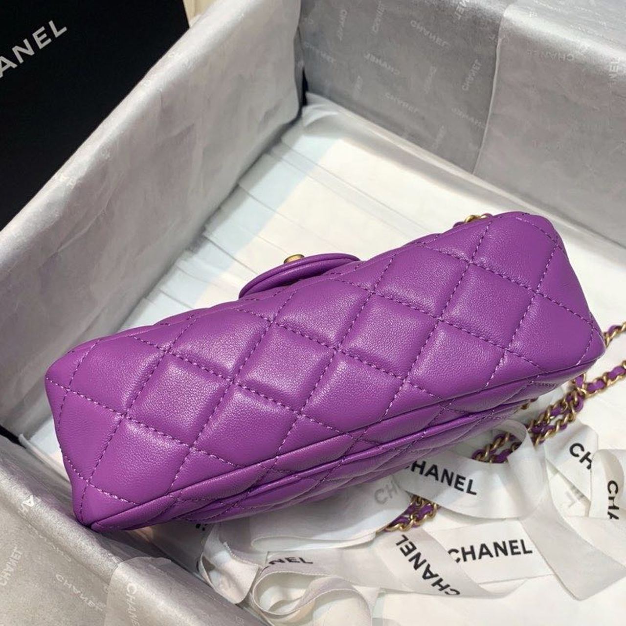 ChanelGlamIap Bag With ChanelBall On Strap Purple For Women Handbags, Shoulder And Crossbody Bags 7.8in/20cm AS1787