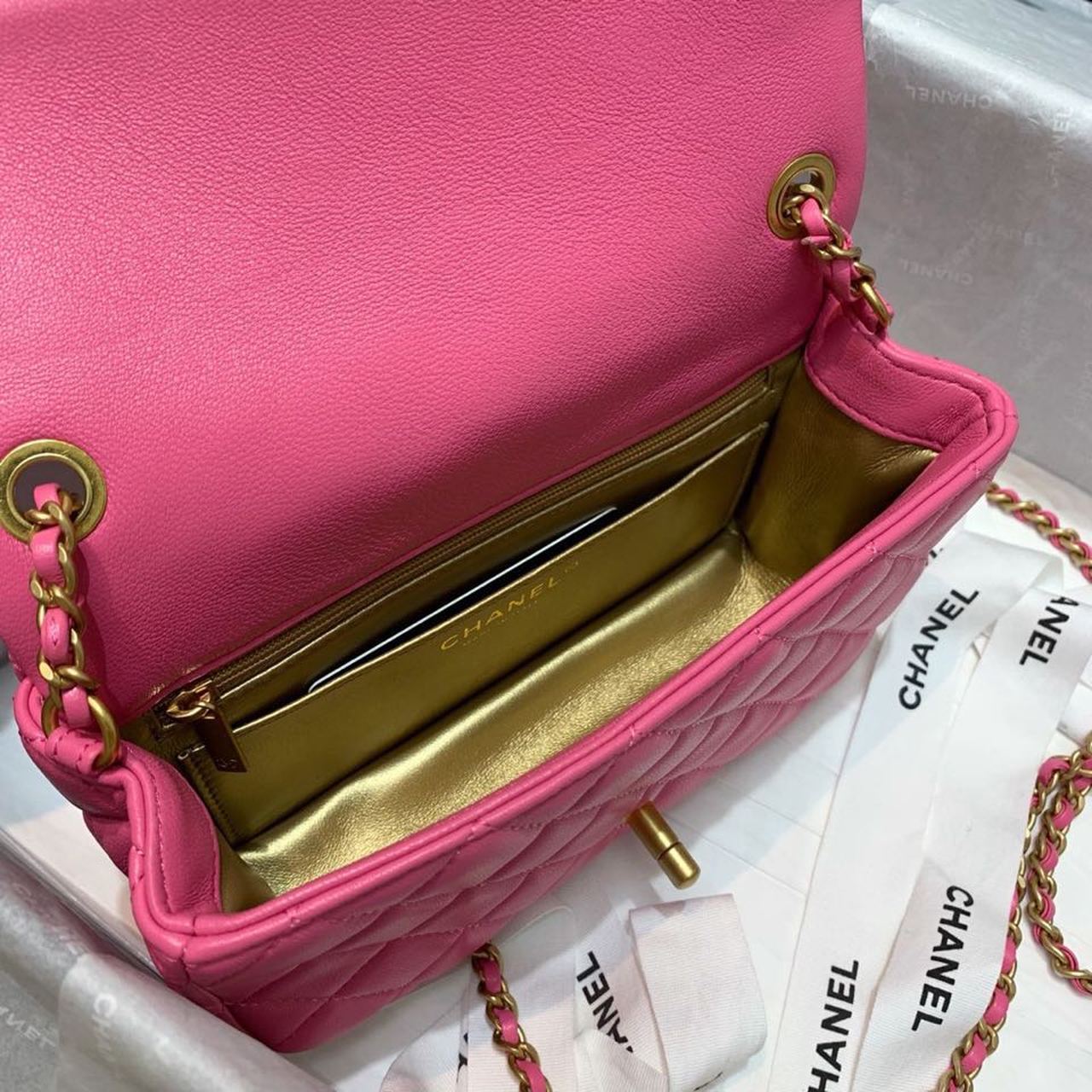 ChanelGlamIap Bag With ChanelBall On Strap PiNike For Women Handbags, Shoulder And Crossbody Bags 7.8in/20cm AS1787