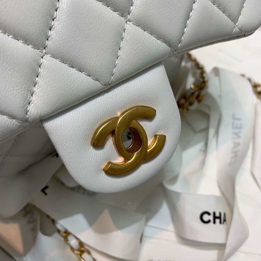 ChanelMini GlamIap Bag With ChanelBall On Strap White For Women Handbags, Shoulder And Crossbody Bags 6.7in/17cm AS1786
