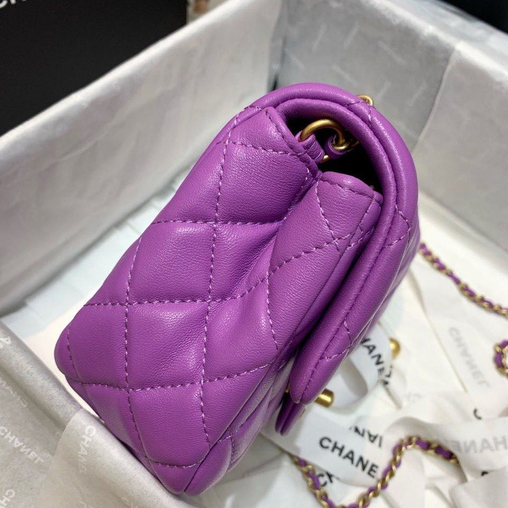 ChanelMini GlamIap Bag With ChanelBall On Strap Purple For Women Handbags, Shoulder And Crossbody Bags 6.7in/17cm AS1786