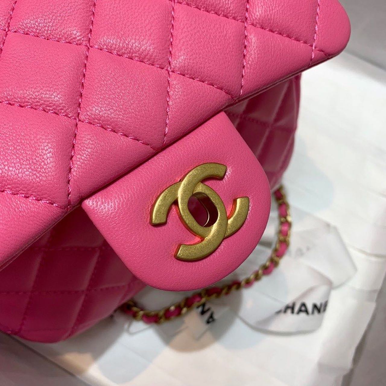ChanelMini GlamIap Bag With ChanelBall On Strap PiNike For Women Handbags, Shoulder And Crossbody Bags 6.7in/17cm AS1786