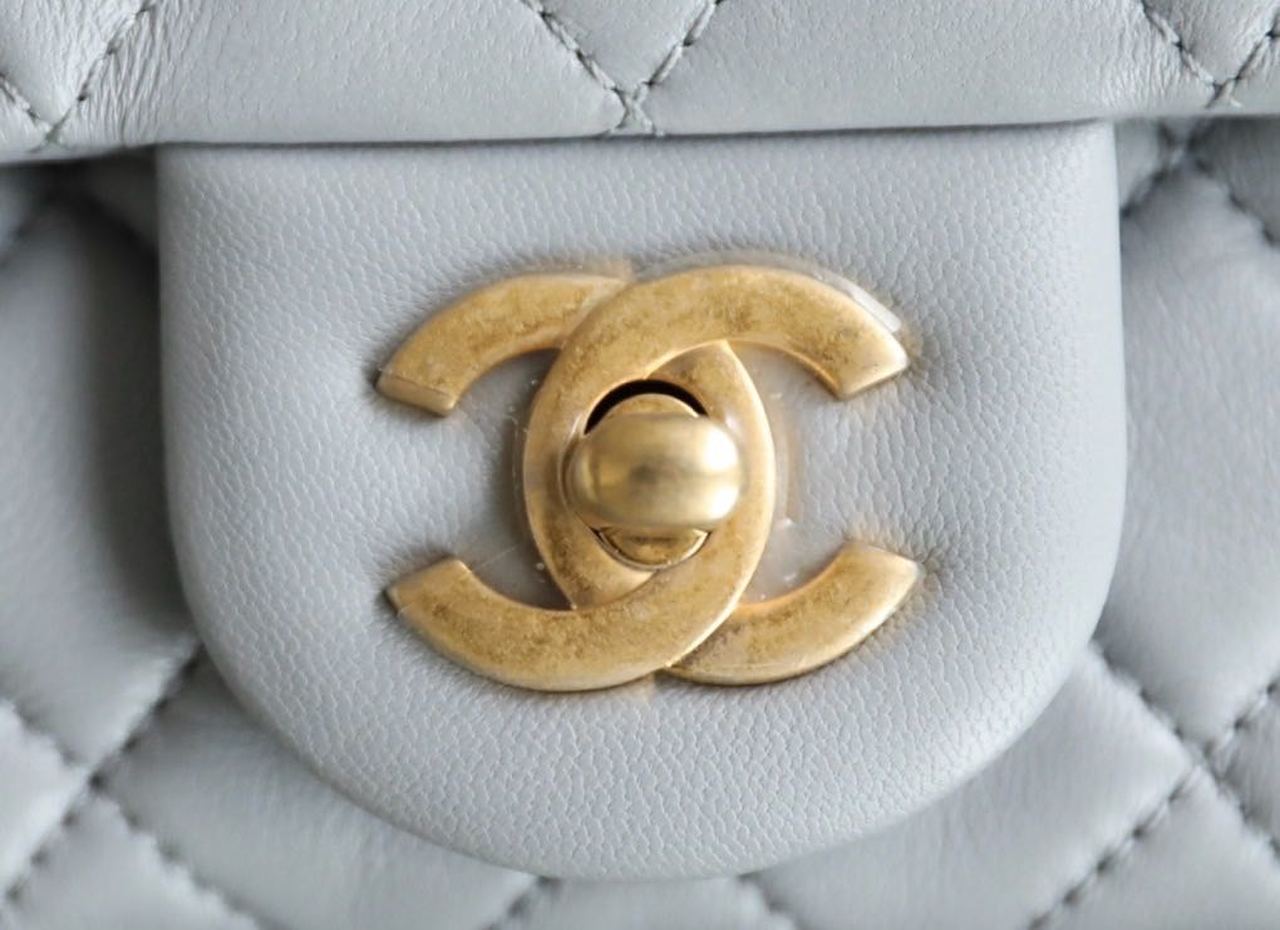 ChanelMini GlamIap Bag With ChanelBall On Strap Grey For Women Handbags, Shoulder And Crossbody Bags 6.7in/17cm AS1786