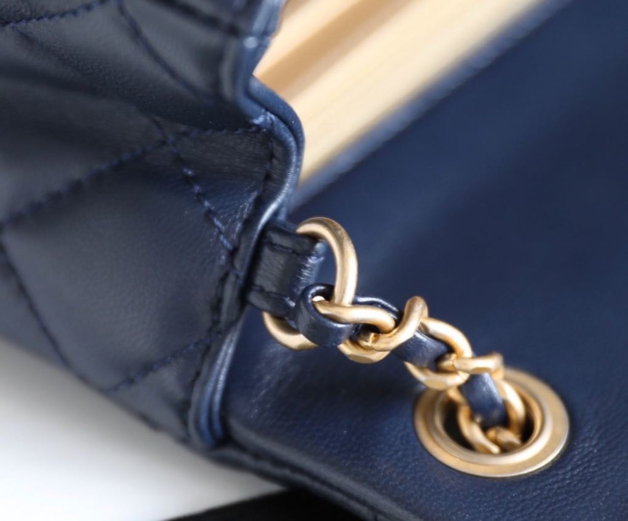 ChanelMini GlamIap Bag With ChanelBall On Strap Navy Blue For Women Handbags, Shoulder And Crossbody Bags 6.7in/17cm AS1786