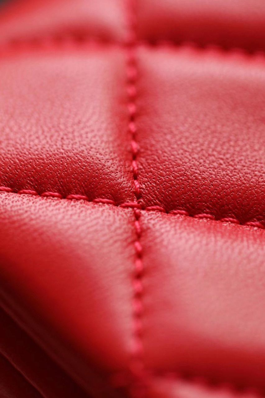 ChanelMini GlamIap Bag With ChanelBall On Strap Red For Women Handbags, Shoulder And Crossbody Bags 6.7in/17cm AS1786
