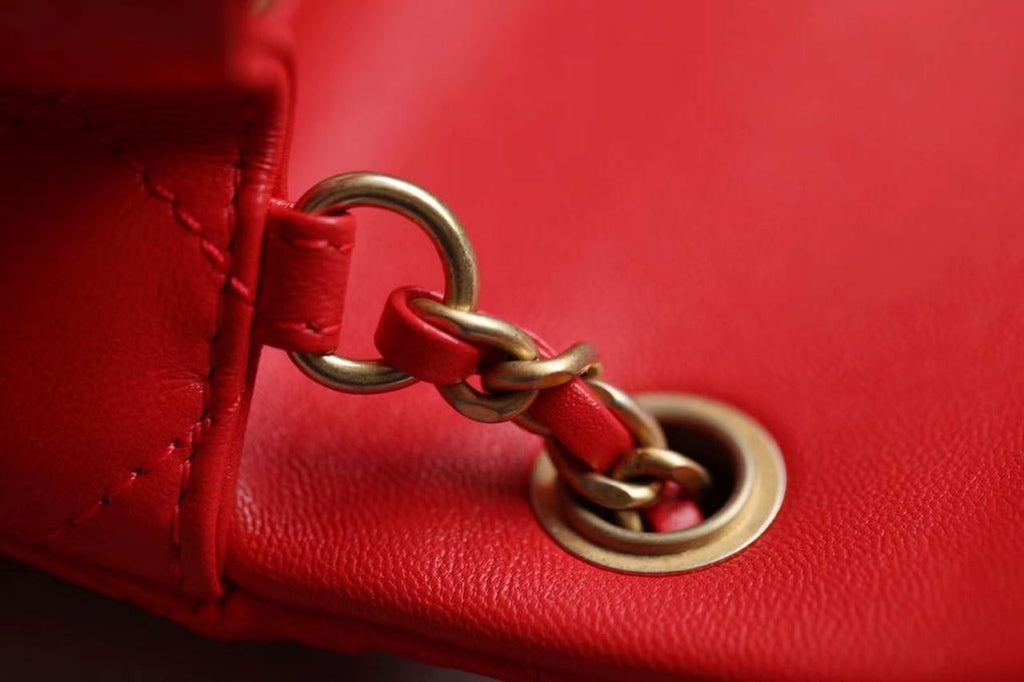 ChanelMini GlamIap Bag With ChanelBall On Strap Red For Women Handbags, Shoulder And Crossbody Bags 6.7in/17cm AS1786