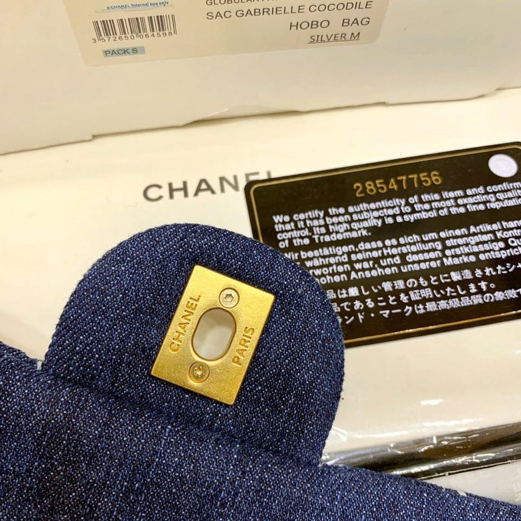 Chanel Flap Bag Denim Blue For Women, Women’s Handbags, Shoulder And Crossbody Bags 10.2in/26cm AS1328 B01897 N5398