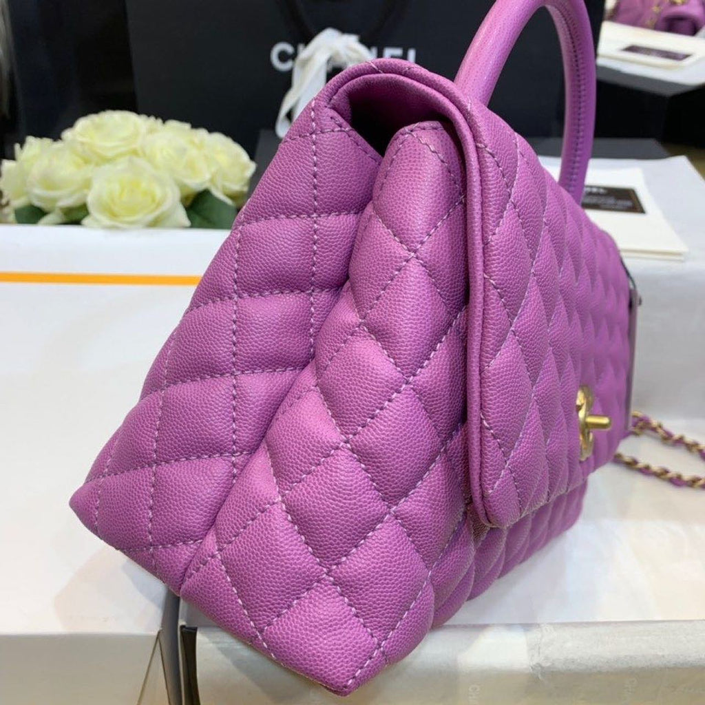 ChanelLarge GlamIap Bag With Top Handle Purple For Women, WomenÃ¢â‚¬â„¢s Handbags, Shoulder And Crossbody Bags 11in/28cm A92991