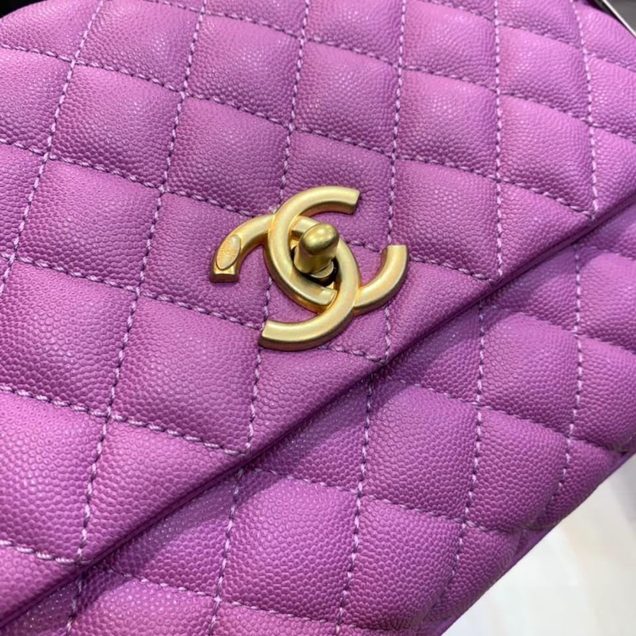 ChanelLarge GlamIap Bag With Top Handle Purple For Women, WomenÃ¢â‚¬â„¢s Handbags, Shoulder And Crossbody Bags 11in/28cm A92991