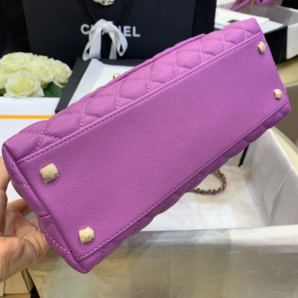 ChanelLarge GlamIap Bag With Top Handle Purple For Women, WomenÃ¢â‚¬â„¢s Handbags, Shoulder And Crossbody Bags 11in/28cm A92991