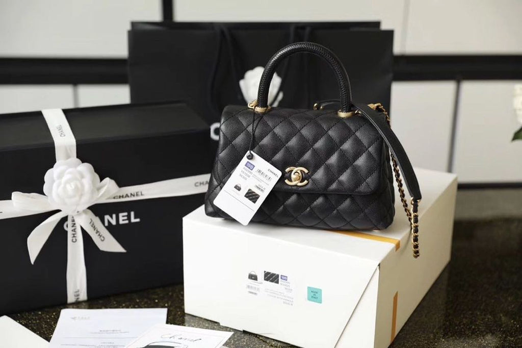 ChanelMeGLAMIum GlamIap Bag With Top Handle Black For Women, WomenÃ¢â‚¬â„¢s Handbags, Shoulder And Crossbody Bags 9in/23cm A92990