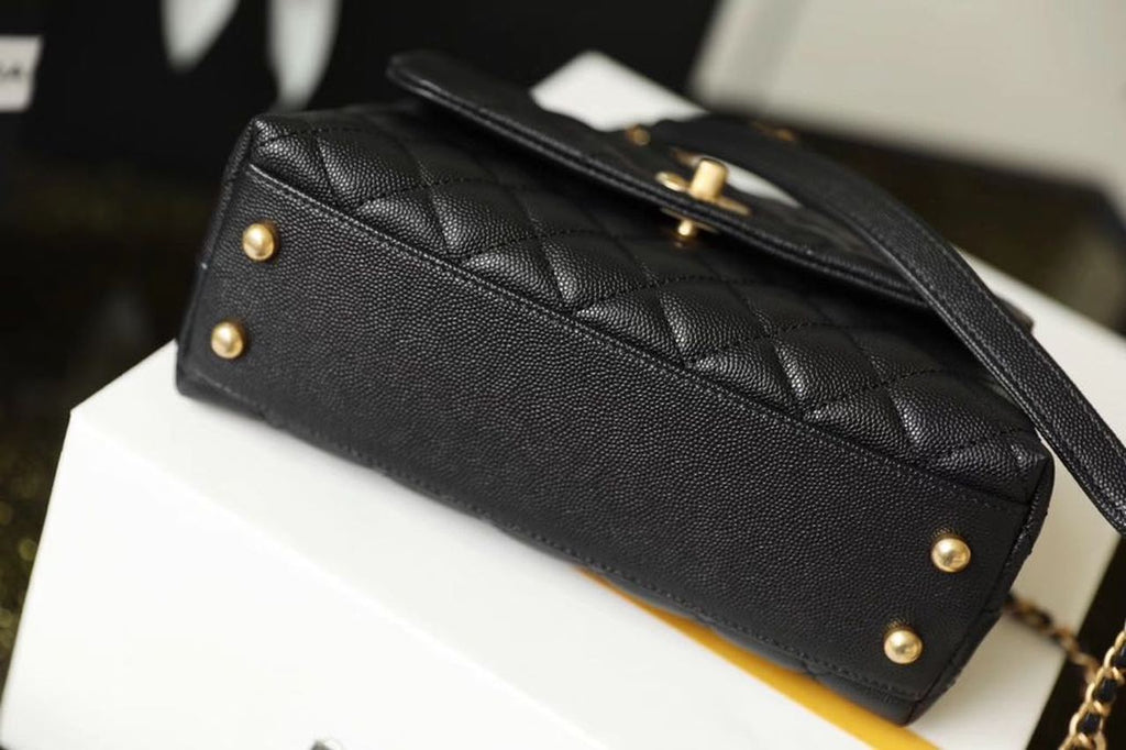 ChanelMeGLAMIum GlamIap Bag With Top Handle Black For Women, WomenÃ¢â‚¬â„¢s Handbags, Shoulder And Crossbody Bags 9in/23cm A92990
