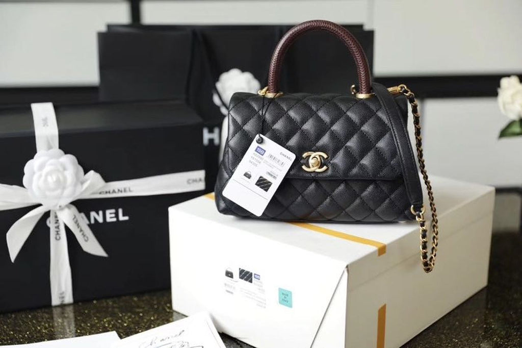 ChanelMeGLAMIum GlamIap Bag With Top Handle Black For Women, WomenÃ¢â‚¬â„¢s Handbags, Shoulder And Crossbody Bags 9in/23cm A92990