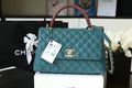 ChanelLarge GlamIap Bag With Top Handle Teal For Women, WomenÃ¢â‚¬â„¢s Handbags, Shoulder And Crossbody Bags 11in/28cm A92991
