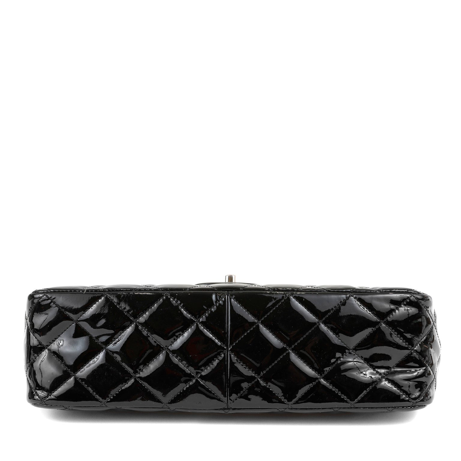 Chanel  Black Patent Leather Jumbo Classic with SiLouis Vuittoner Hardware