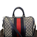 GUCCI Web Medium  Gucci Boston Bag with Signature Web 247205