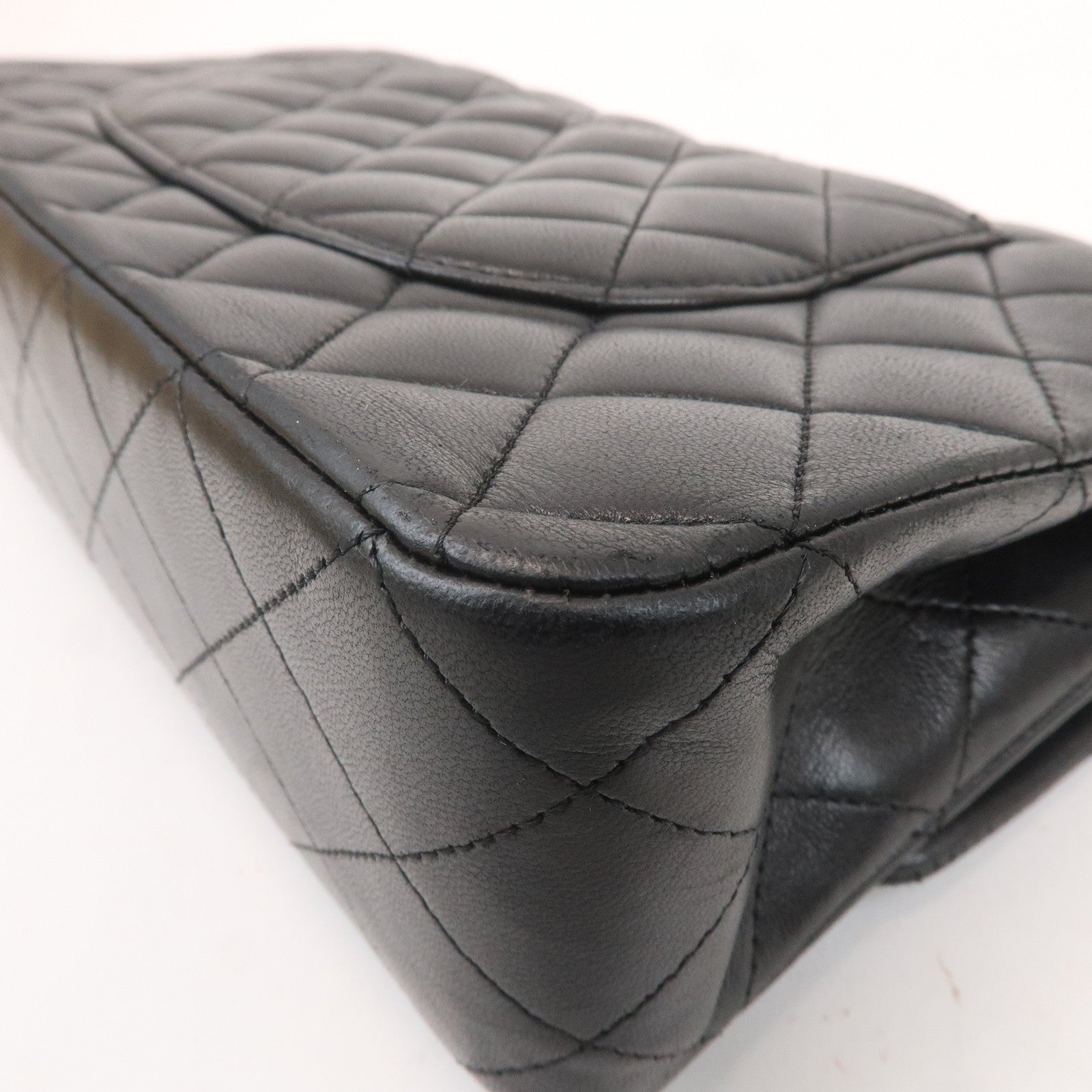 CHANEL Matelasse 25 Lamb Skin Double Flap Shoulder Bag A01112