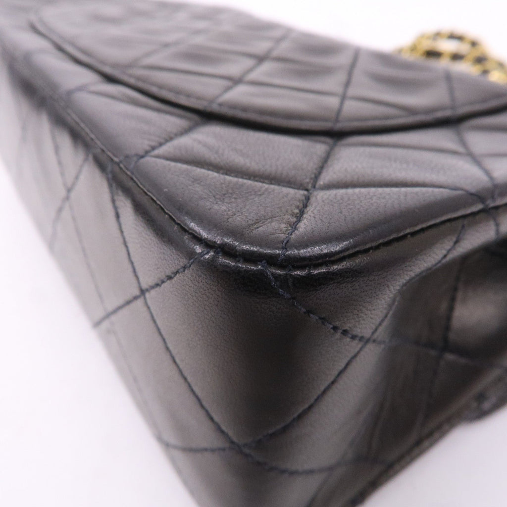 CHANEL Matelasse Lamb Skin 23 Double Flap Shoulder Bag A01113