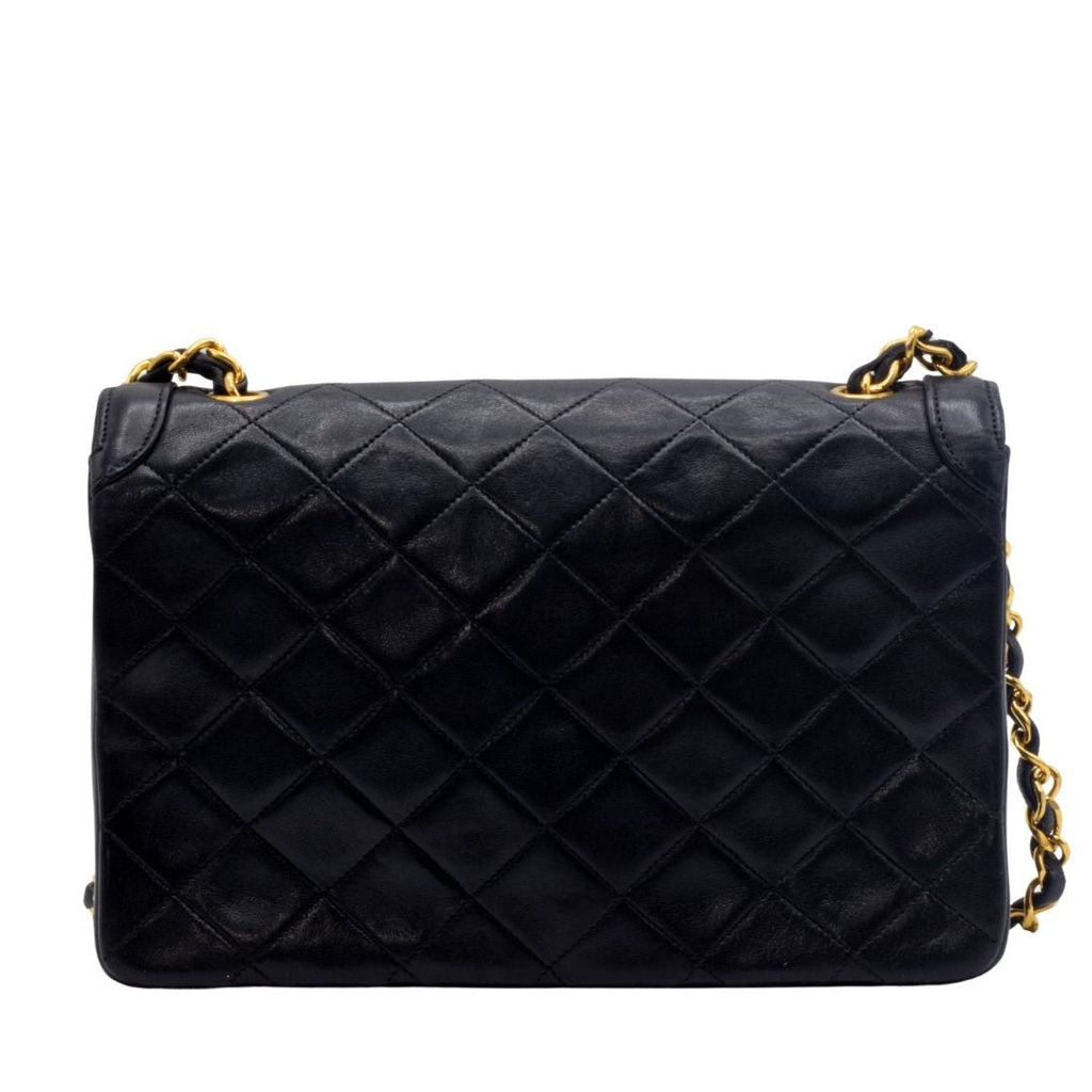 Classic Flap Bag in Black Matelassé Leather