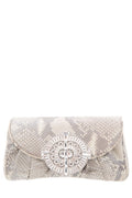 Judith Leiber Snake & Crystal Detail Clutch