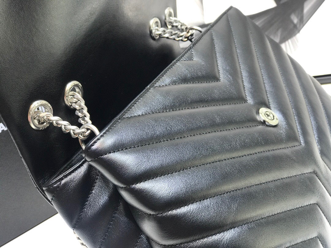 Top Quality Loulou Small Chain Bag In MatelassÃ© "Y" Black For Women 9.8in/23cm YSL Â 494699DV7261000