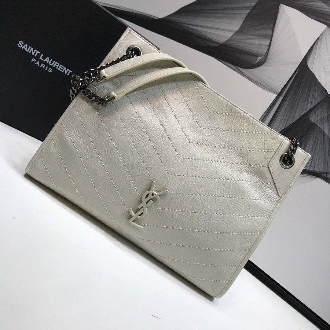 YSSL Niki Medium Shopping Bag White For Women 12in/32cm YSLÂ 