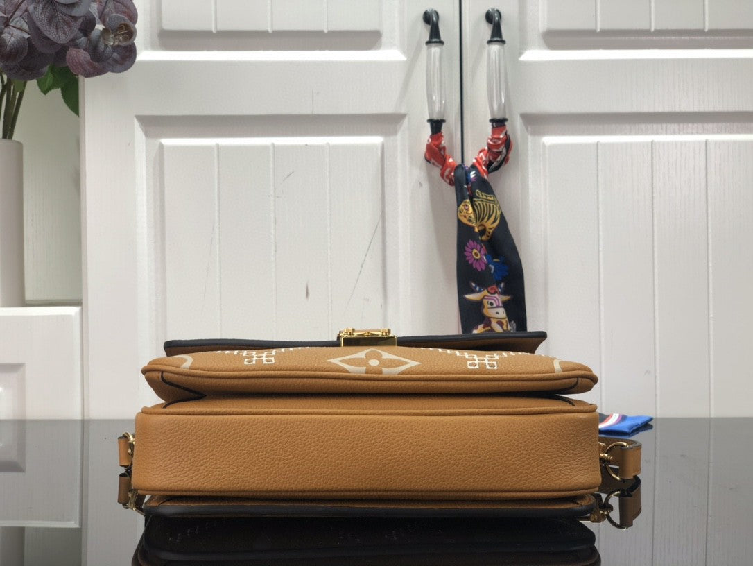 Louis Vuitton Pochette Metis Monogram Empreinte Arizona Brown For Spring,  Shoulder And Crossbody Bags 9.8in/25cm Louis Vuitton M46018