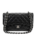 Chanel Black Caviar Jumbo Classic Flap w/ SiLouis Vuittoner Hardware