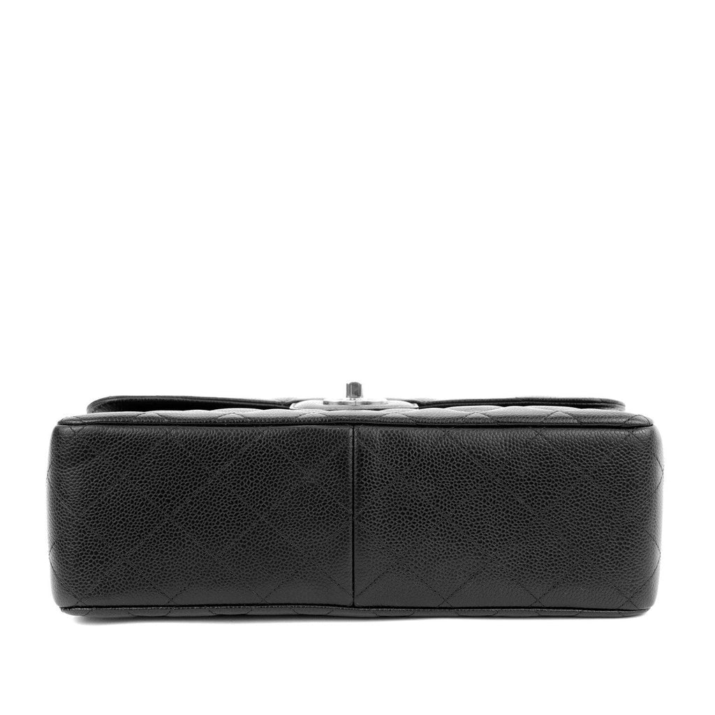 Chanel Black Caviar Jumbo Classic Flap w/ SiLouis Vuittoner Hardware