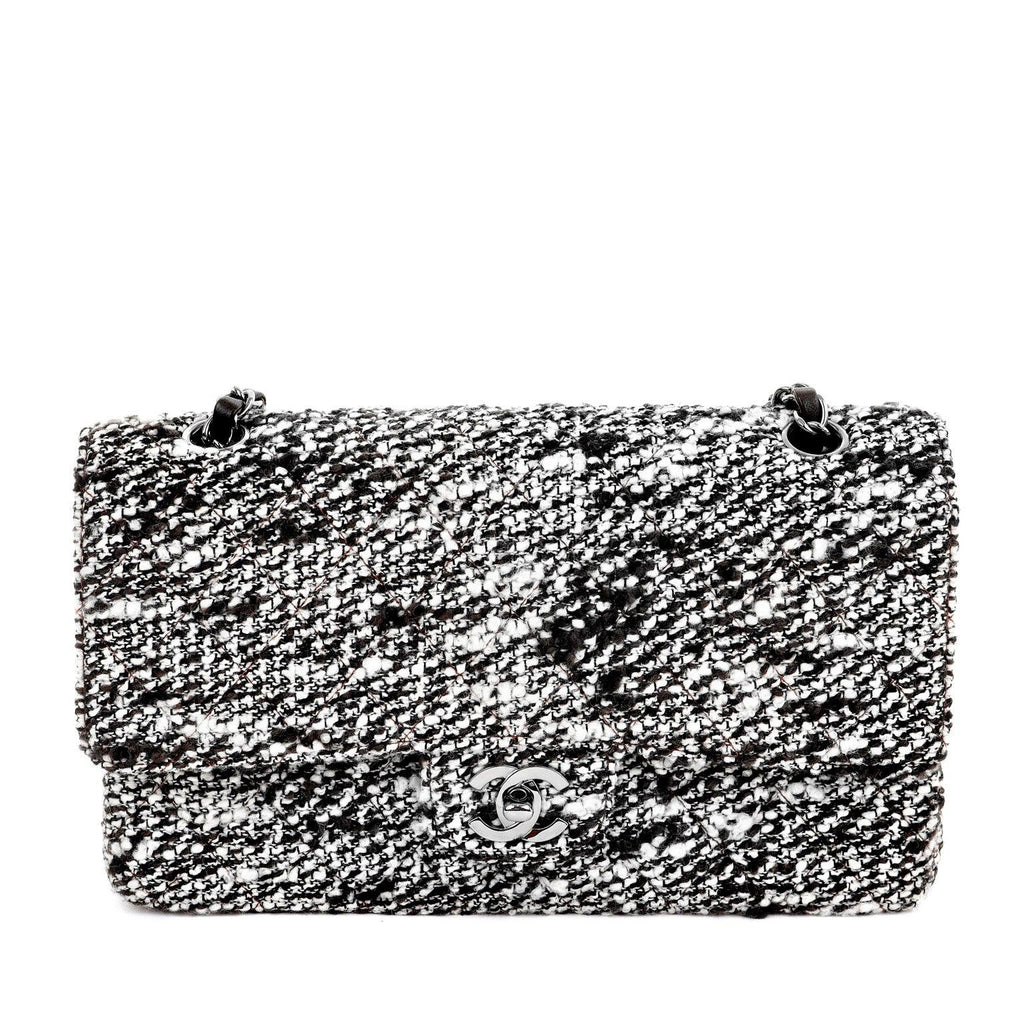Chanel Coffee Tweed Runway Medium Classic w/ SiLouis Vuittoner Hardware
