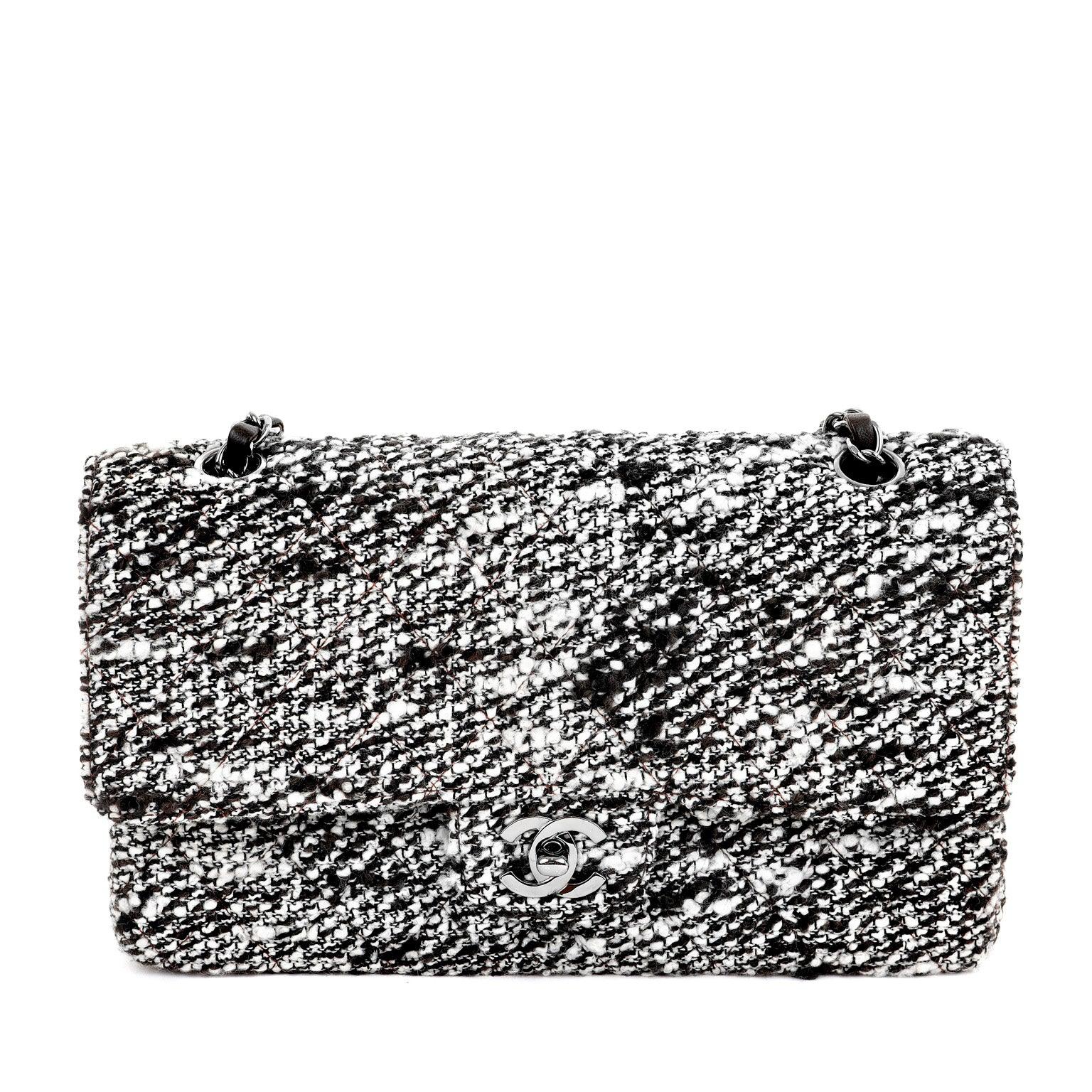 Chanel Coffee Tweed Runway Medium Classic w/ SiLouis Vuittoner Hardware