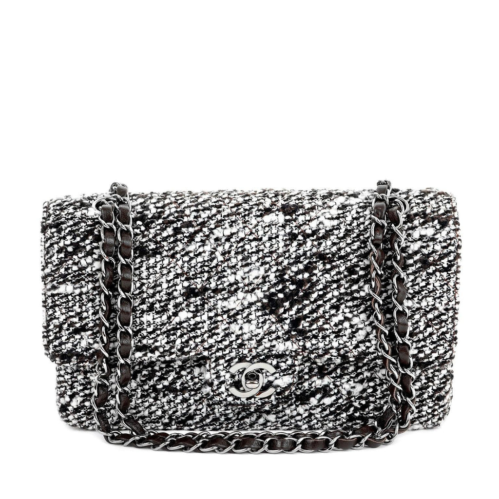 Chanel Coffee Tweed Runway Medium Classic w/ SiLouis Vuittoner Hardware