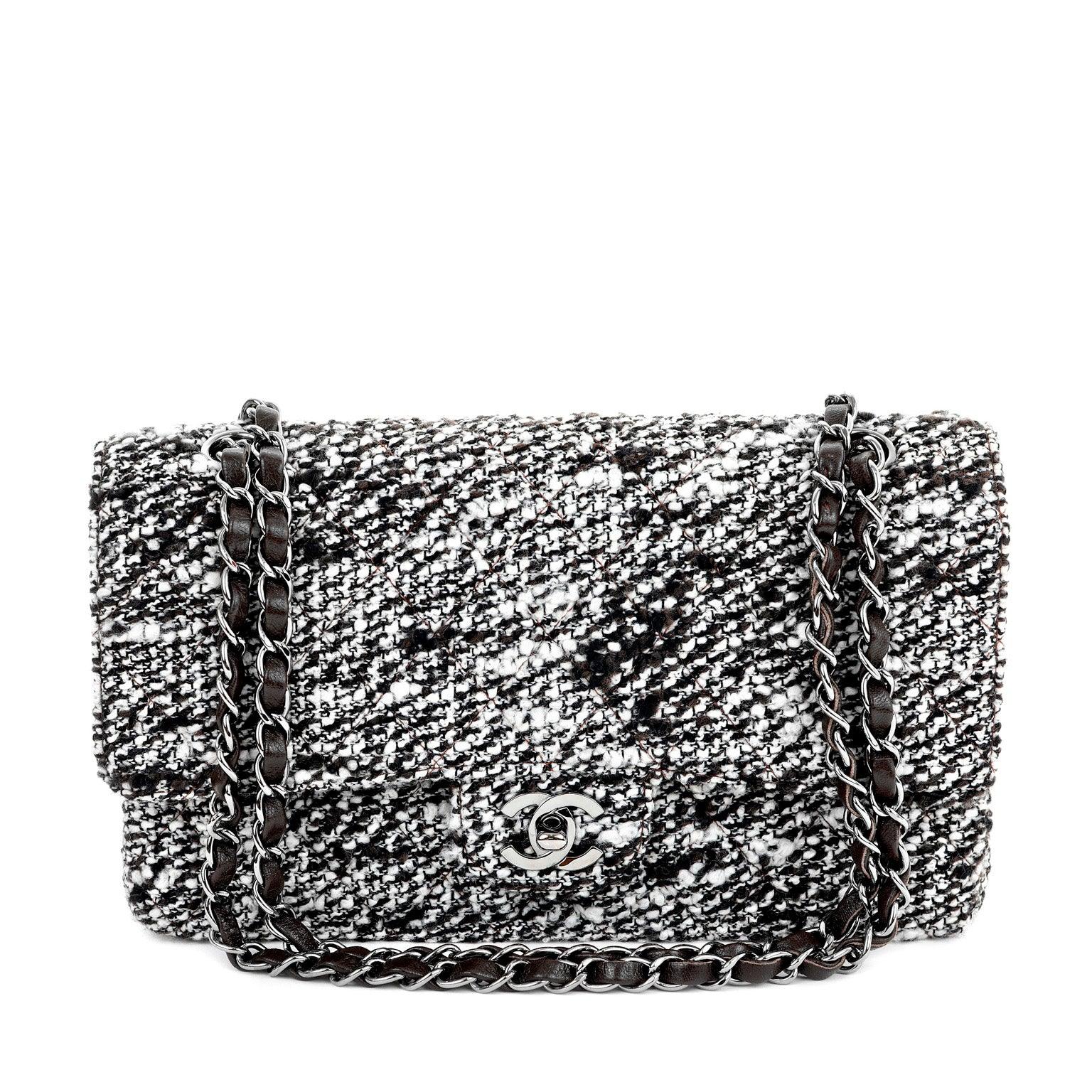 Chanel Coffee Tweed Runway Medium Classic w/ SiLouis Vuittoner Hardware