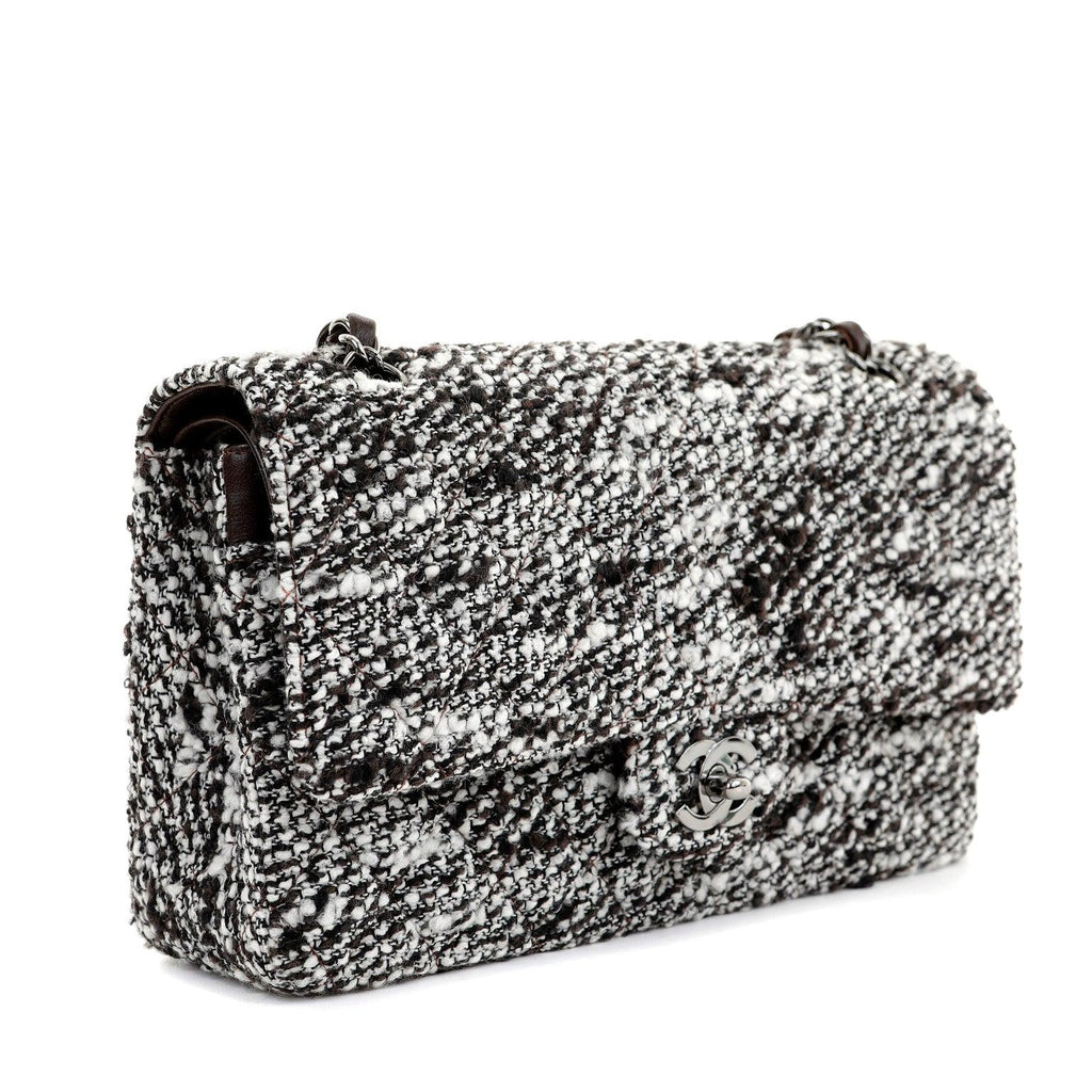 Chanel Coffee Tweed Runway Medium Classic w/ SiLouis Vuittoner Hardware