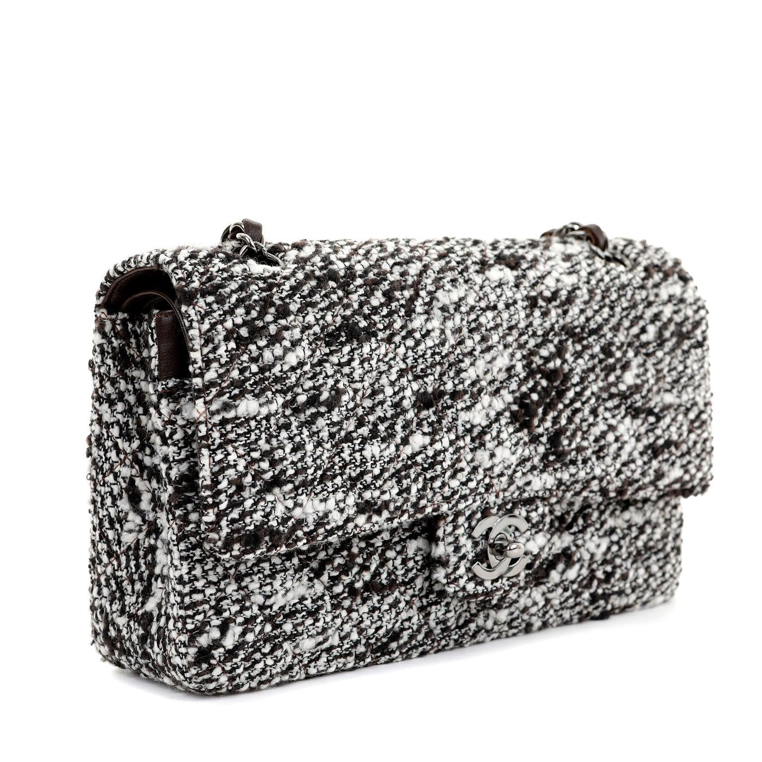 Chanel Coffee Tweed Runway Medium Classic w/ SiLouis Vuittoner Hardware
