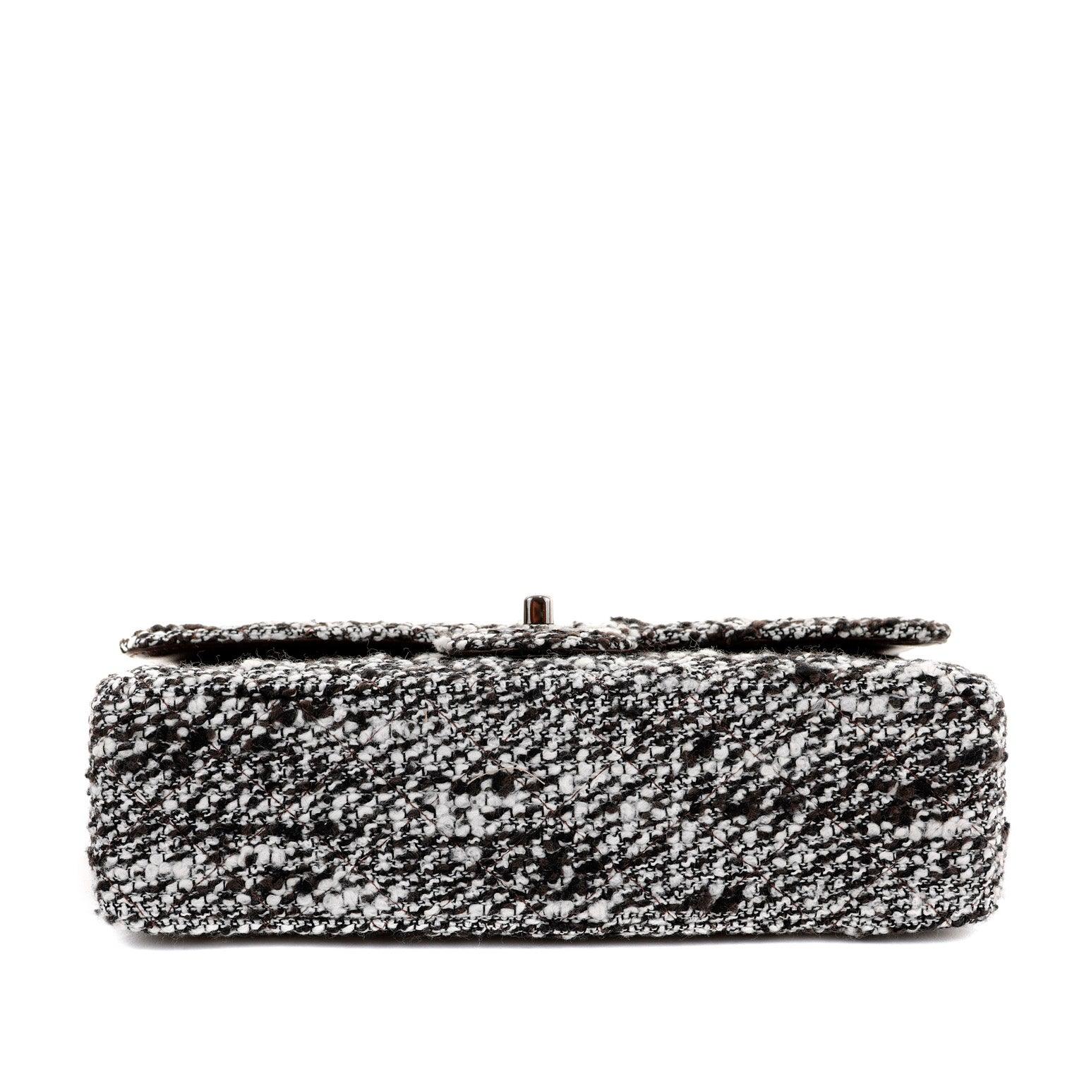 Chanel Coffee Tweed Runway Medium Classic w/ SiLouis Vuittoner Hardware