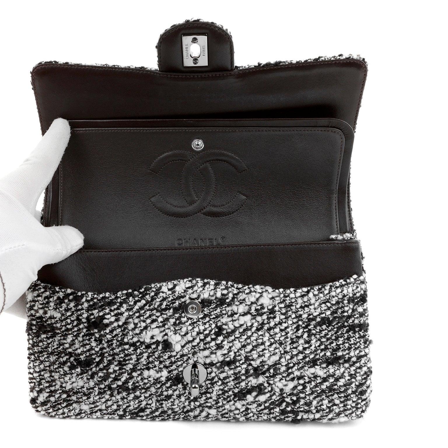 Chanel Coffee Tweed Runway Medium Classic w/ SiLouis Vuittoner Hardware