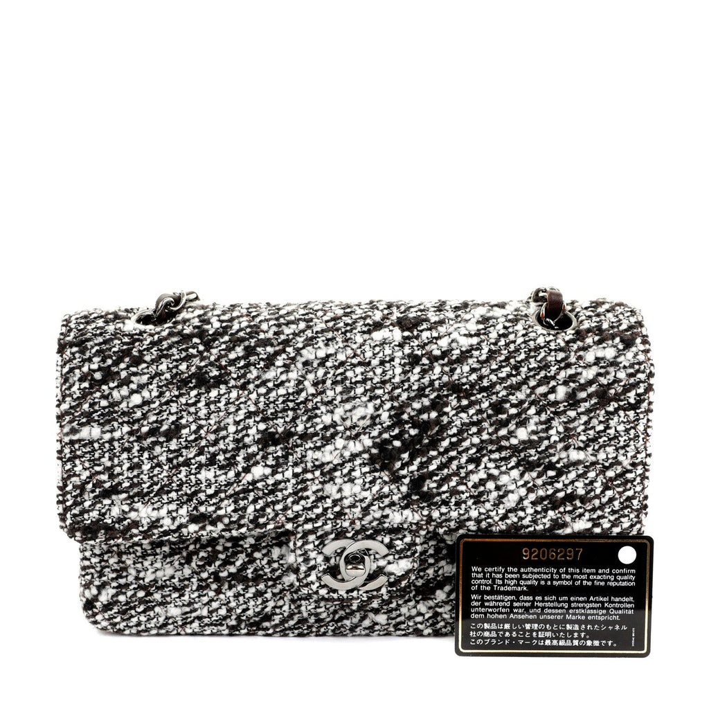 Chanel Coffee Tweed Runway Medium Classic w/ SiLouis Vuittoner Hardware