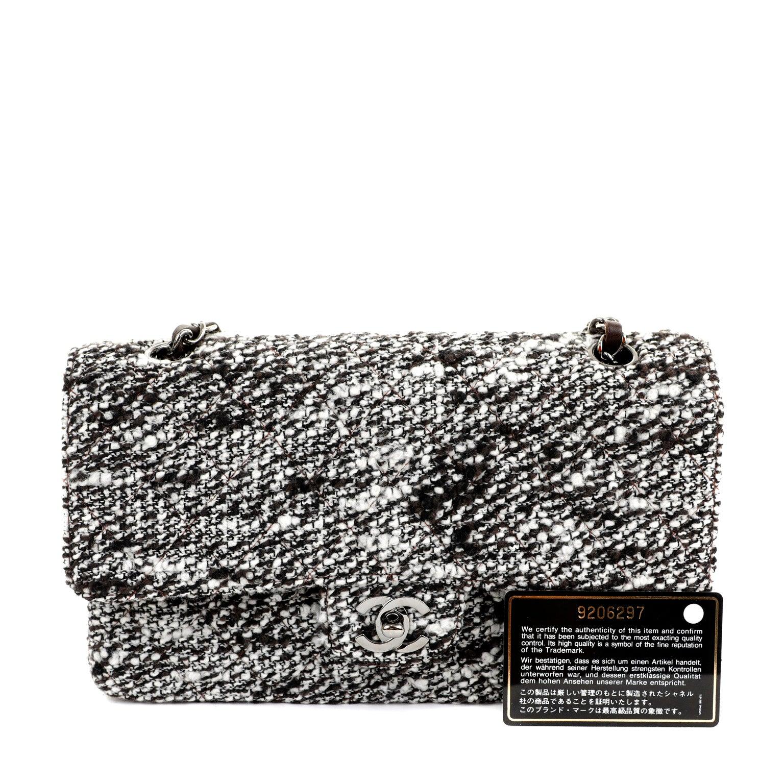 Chanel Coffee Tweed Runway Medium Classic w/ SiLouis Vuittoner Hardware