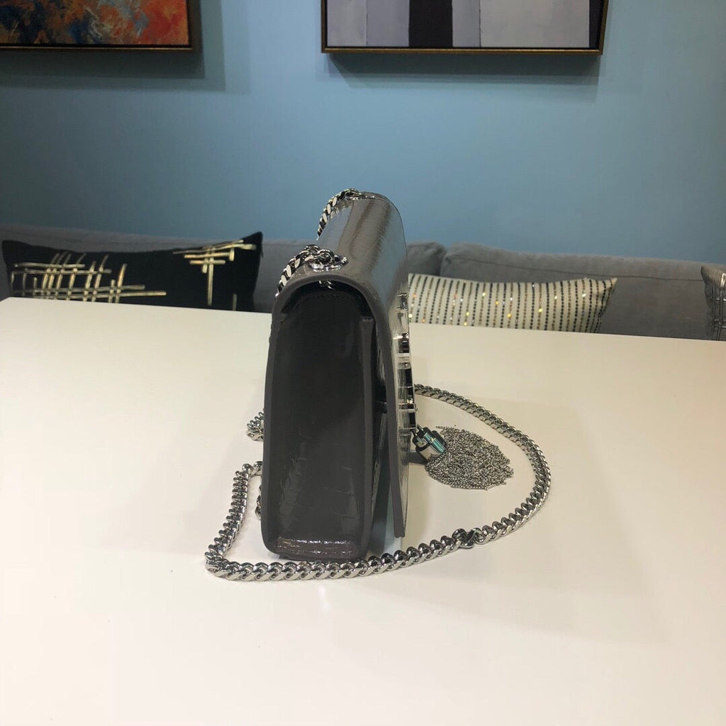 Top Quality Kate Small Chain Bag With Tassel In Embossed Green For Women 7.8in/20cm YSLÂ 