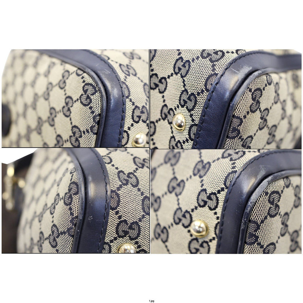 GUCCI Web Medium  Gucci Boston Bag with Signature Web 247205