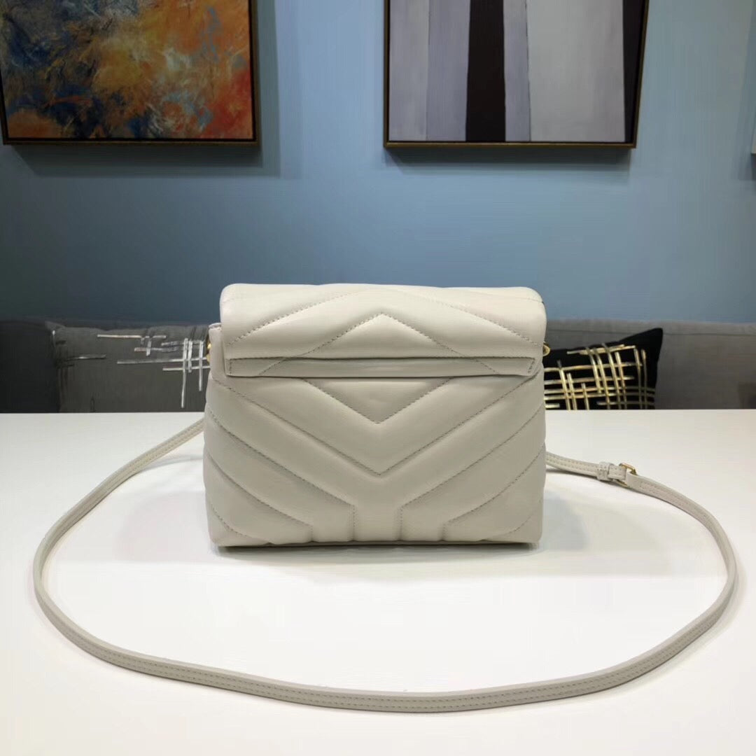 Saint Laurent Loulou Mini Shoulder Bag White For Women 7in/18cm YSL