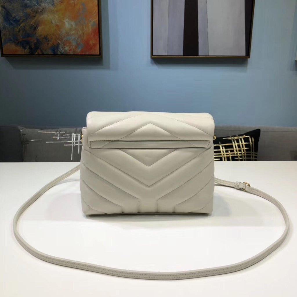 Loulou Mini Shoulder Bag White For Women 7in/18cm YSL