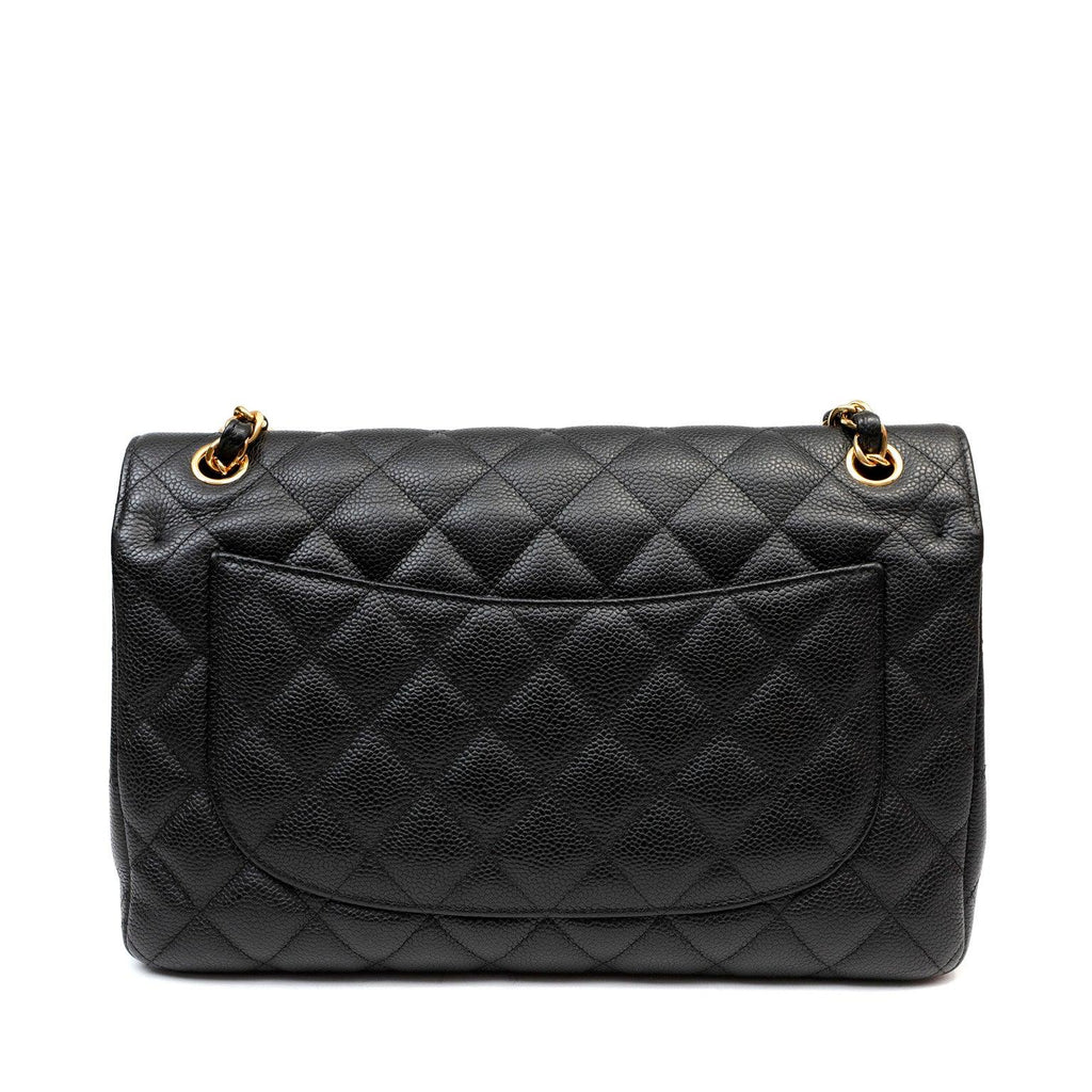 Chanel Black Caviar Jumbo Classic with Gold Hardware